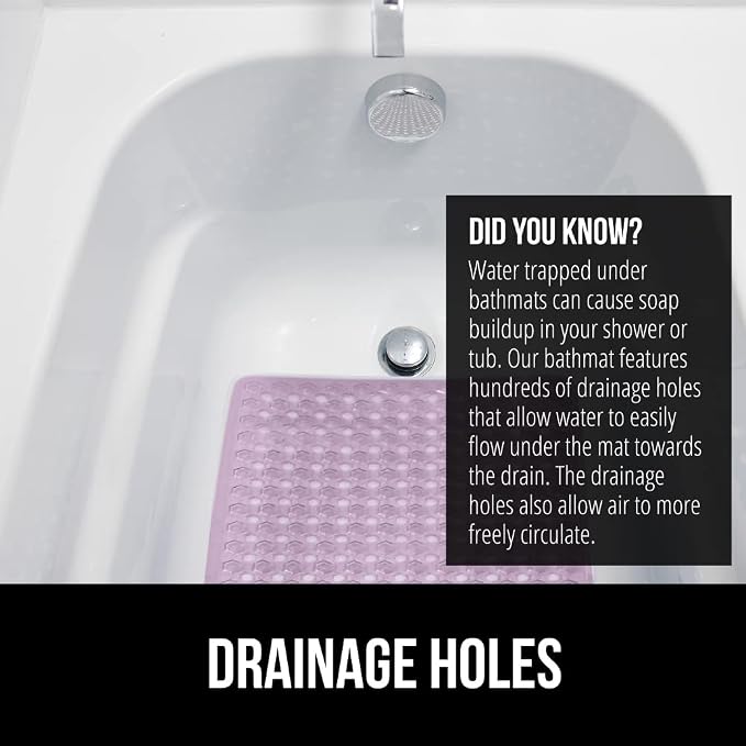 GORILLA GRIP Patented Bath Tub Shower Mat, Machine Washable Bathtub Floor Liner - Image 4