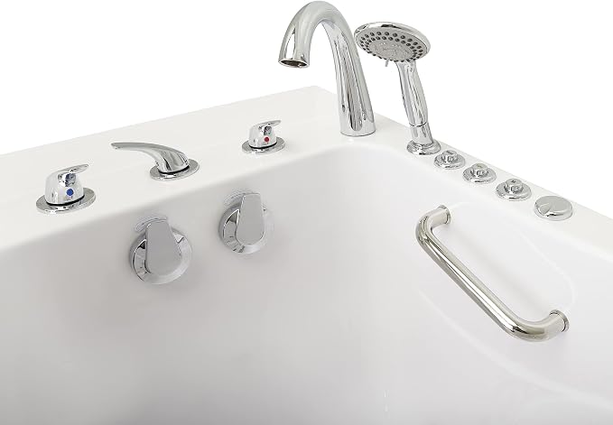 Ella Monaco 32"x52" Acrylic Air and Hydro Massage Walk-In Bathtub - Image 13
