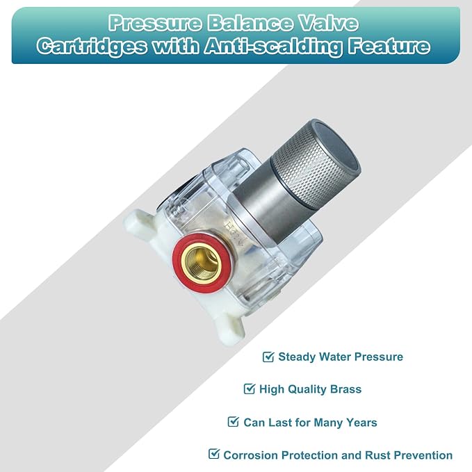 Digital Display Shower Valve Shower Valve Single Way Shower Diverter Valve - Image 2