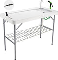 Folding Fish Cleaning Table Portable Camping Sink Table by Avocahom
