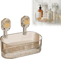 No-Drill Bathroom Suction Storage Box, Corrugated Suction Cup Storage Holder by FANSUIT