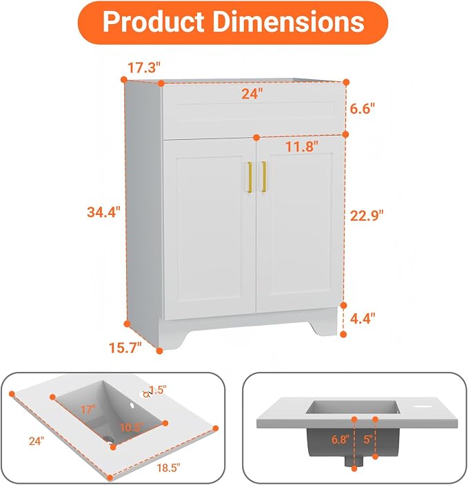 24/30/36 Inch Bathroom Vanities - Image 2
