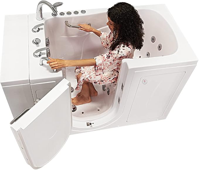 Ella Capri 30"x52" Acrylic Air and Hydro Massage and Heated Seat Walk-In Bathtub - Image 7
