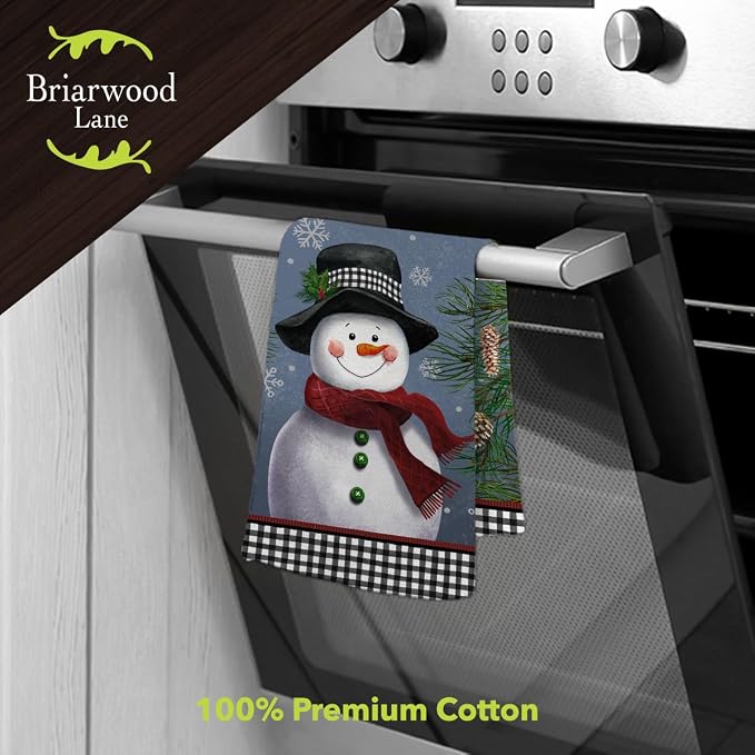 Briarwood Lane Smiling Snowman Cotton Hand Towel - Image 2