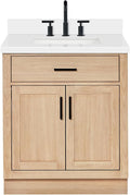 ARIEL Hepburn 31" Inch Oak Single Bathroom Vanity by Ariel