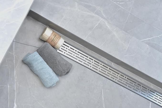 SereneDrains 304 Stainless Steel 40 Inch Brushed Nickel Linear Shower Drain Kit - Image 2