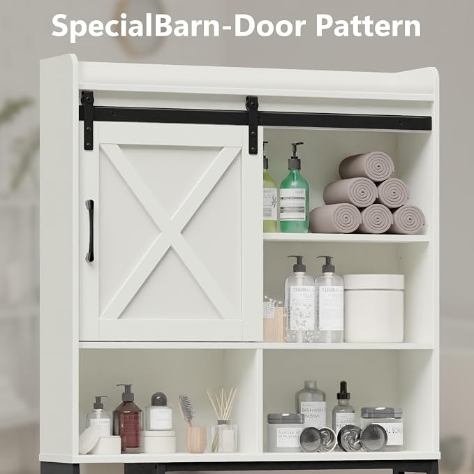 Vabches Over The Toilet Storage Cabinet, Farmhouse Storage Cabinet Over Toilet - Image 6