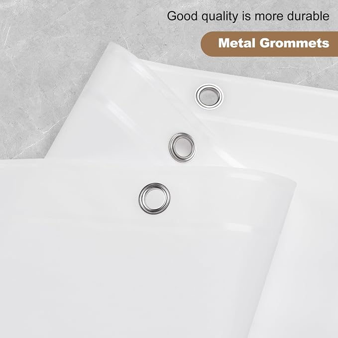 UFRIDAY Extra Long Shower Curtain Liner Premium PEVA 72 x84 inch, Heavy Duty - Image 6