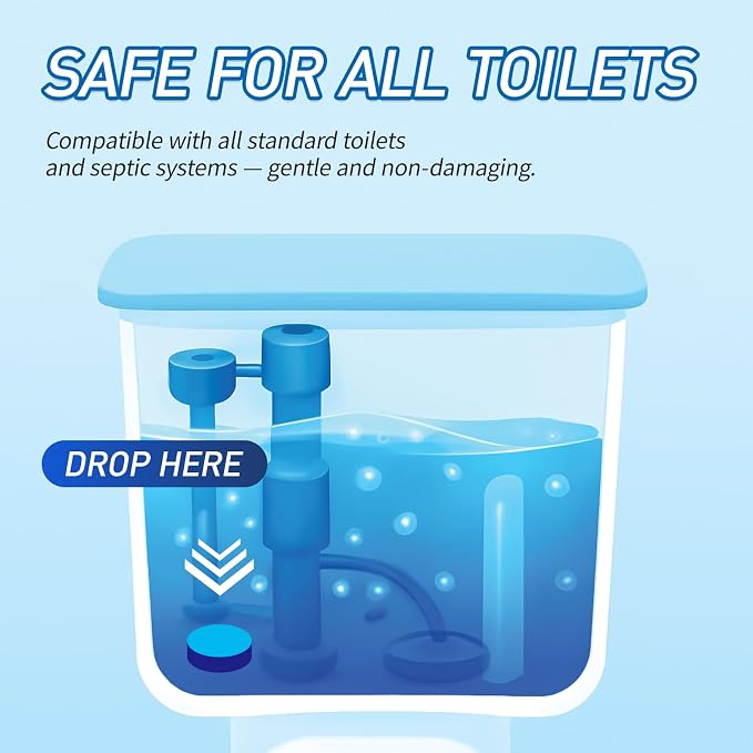 Automatic Toilet Bowl Cleaner Tablets 40 Pack, Long-Lasting Drop-in Tank Tablets - Image 5