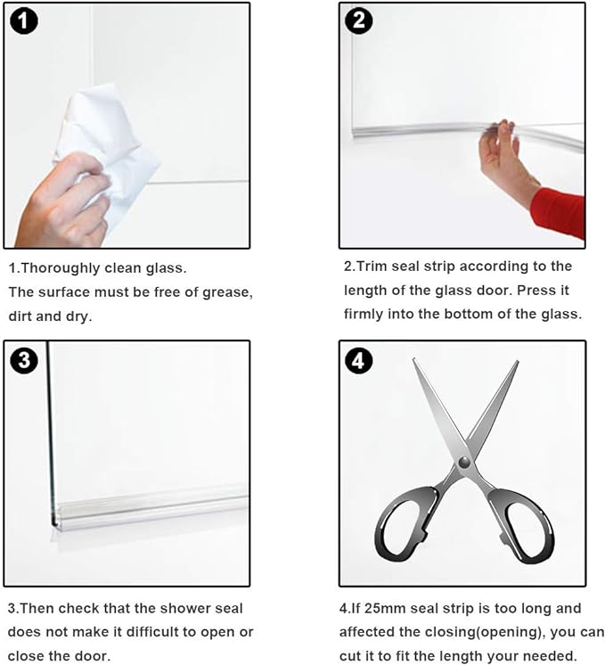 Frameless Shower Door Bottom Seal - Image 7