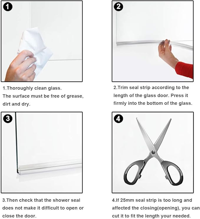 Frameless Shower Door Bottom Seal - Image 7