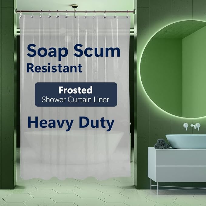 Epica Shower Curtain – Strongest Heavy-Duty Clear Vinyl 72x72 Shower Curtain by Epica