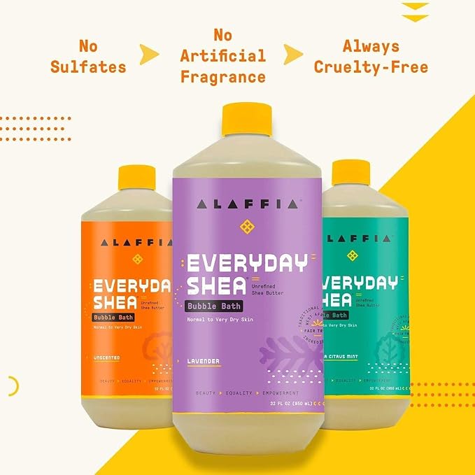 Alaffia Bubble Bath for Women, Lavender – Everyday Shea Butter Formula - Image 3