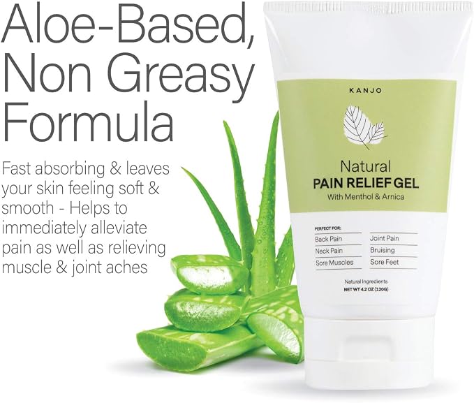Kanjo Natural Pain Relief Gel | Fast Acting & Cooling Relief Gel w/Menthol & - Image 3