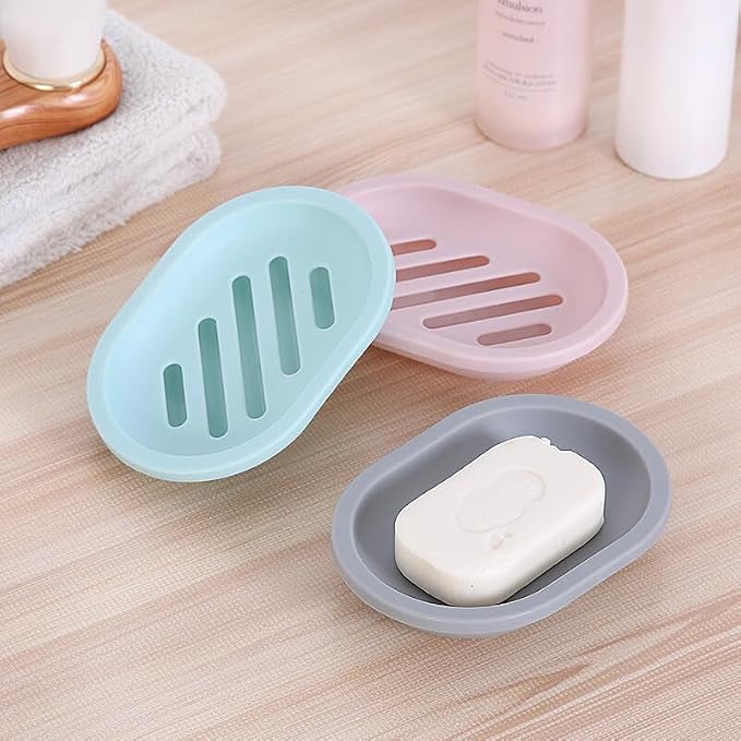 Topsky 4pcs Soap Dish with Drain, Soap Holder, Soap Saver, Easy Cleaning - Image 5