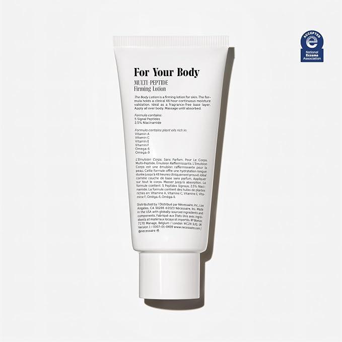 Nécessaire The Body Lotion Fragrance-Free — Unscented Multi-Peptide Body - Image 2