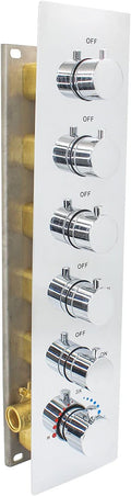 HOMEDEC 5 Functions Shower Diverter Valve, 5 Way Thermostatic Mixing Shower by HOMEDEC