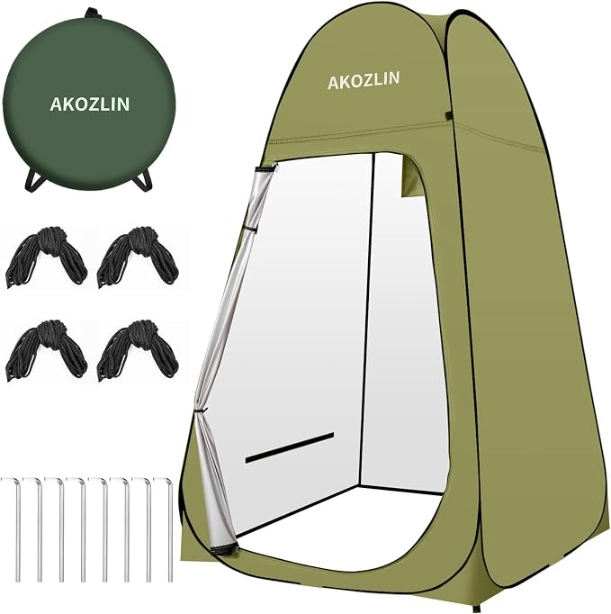 AKOZLIN Portable Pop Up Shower Tent Instant Privacy Dressing Changing Tent - Image 7