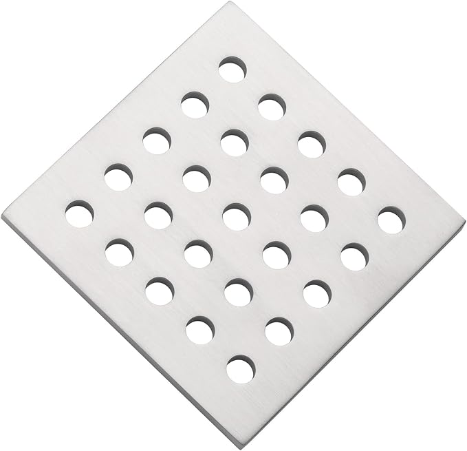 3.75 Inch Square Shower Drain Cover 95MM Floor Drain Grate by Holge