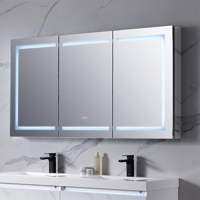 Blossom 60-Inch LED Lighted Mirror Medicine Cabinet - Image 9