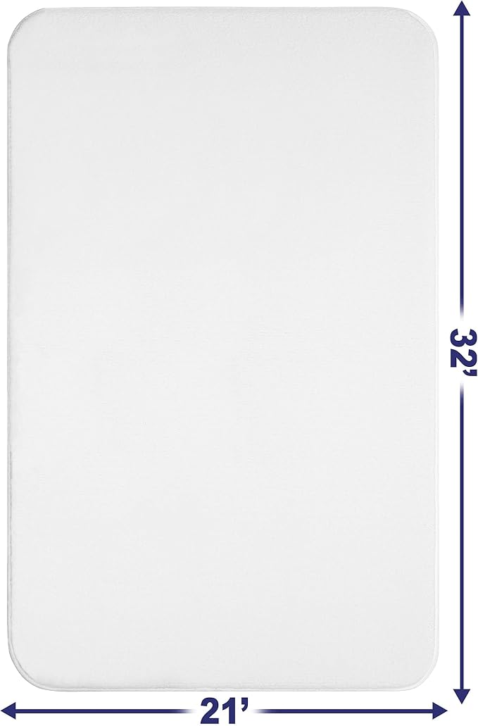 American Soft Linen 21x32 Fluffy Foamed Slip Reducer Bath Rug, Machine Washable - Image 3