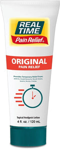 Real Time Pain Relief Cream 4oz Tube | 17 Natural Ingredients: 1.25% Menthol by RealTimePainRelief