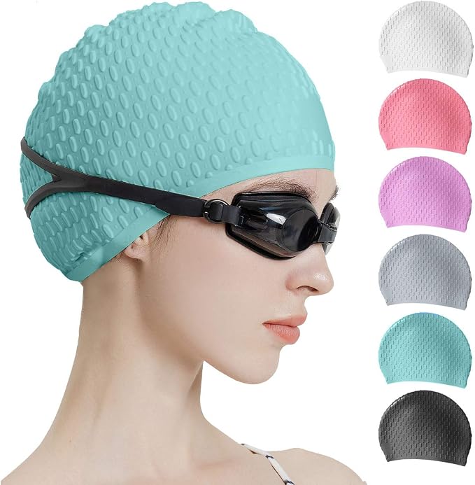 Tripsky Silicone Swim Cap, Comfortable Bathing Cap Ideal by Tripsky