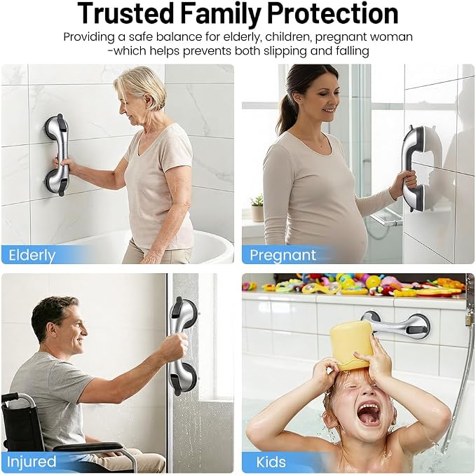 2 Pack Grab Bars for Shower Handle, Elderly Assistance Products, Seniors - Image 7