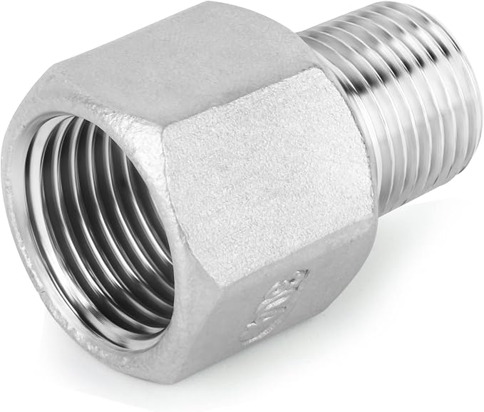 TAISHER 5PCS 304 Stainless Steel Pipe Fitting, 3/8" Male NPTx 1/2" Female NPT - Image 7