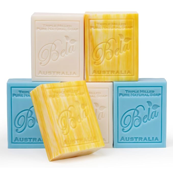 BELA Soap Bar Variety Pack, Pure Goats Milk, and Sea Salt, Long Lasting by BELAPURENATURALSOAPSANDODORELIMINATINGHOMEFRAGRANCES
