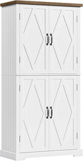 HOSTACK 64" Tall Pantry Cabinet, Modern Farmhouse Kitchen Pantry, Wood Bathroom by HOSTACK