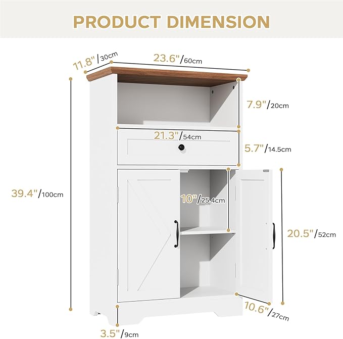 Floor Cabinet, Farmhouse Storage Cabinet - Image 2