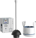 MR.SIGA Toilet Plunger with Holder, Heavy Duty Toilet Plunger and Holder Combo by MRSIGA