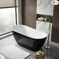 59" Freestanding Acrylic Bathtub, Deep Soaking Tub by Unknown