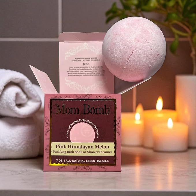 Mom Bomb Pink Himalayan Bath Bomb – Essential Oils, Clean Ingredients – - Image 5