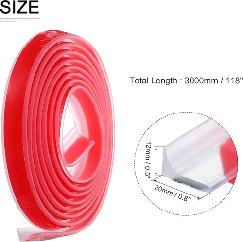 118"x0.8"x0.5" Collapsible Shower Barrier Stopper - Image 2