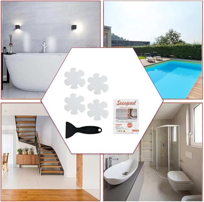 24PCS Original Bathtub Stickers Non-Slip, Safety Shower Treads Adhesive - Image 6