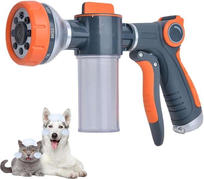 Dog Washing Hose Attachment, 8-in-1 Sprayer Hose Nozzle by Unknown