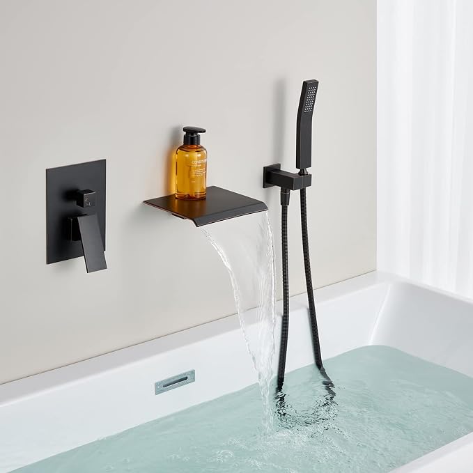 Wall Mount Tub Filler Waterfall Tub Faucet Oil Rubbed Bronze Bathtub Faucet - Image 3