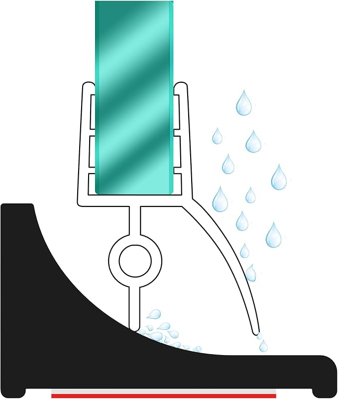 98Inch Shower Threshold Water Dam, Self-Adhesive Silicone Shower Barrier Water - Image 2
