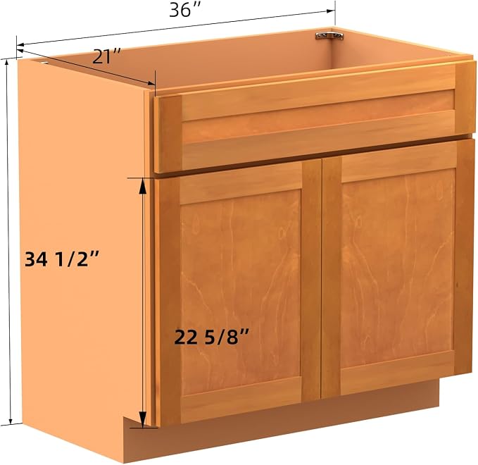 KitchenMan 36 Inch Bathroom Vanity Unassembled Bathroom Sink Cabinet and Vanity - Image 3