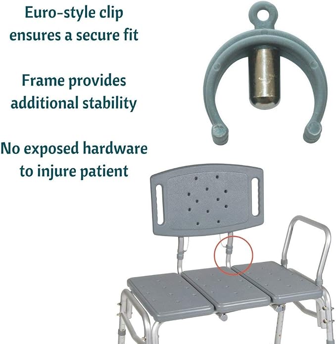 HEALTHLINE Transfer Bench Adjustable Height 500 Lbs, Heavy Duty Bariatric Tub - Image 6