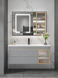 24" Bathroom Vanity with Sink, Floating Bathroom Cabinet Include Smart LED by LUTHXAY