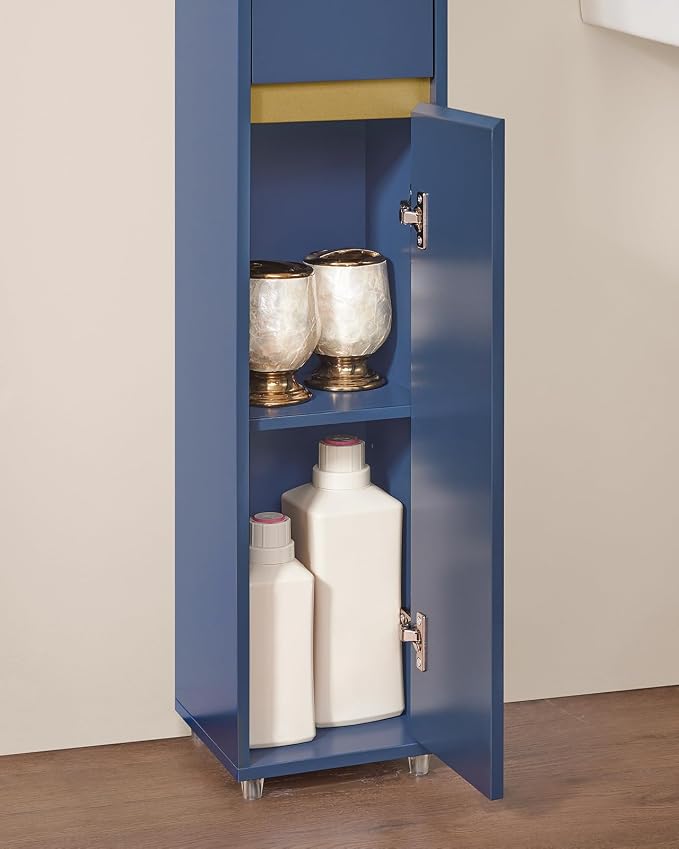 SoBuy Bathroom Narrow Storage Cabinet Skinny Tall Unit - Image 8