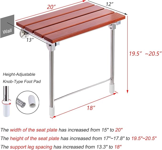 Folding Wall Mounted Shower Seat - Image 3