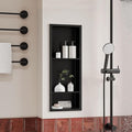 Neodrain 12X30 Inch Matte Black 3-Tier Stainless Steel Shower Niche, NO Tile by Neodrain
