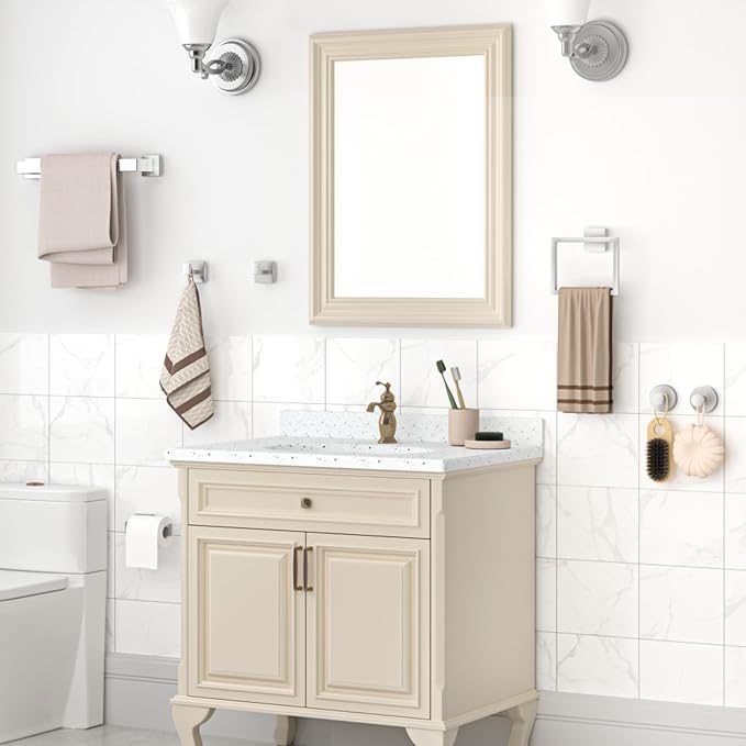 Bathroom Hardware Accessories Set: 12-Pieces Bath Towel Bar Set, Towel Racks - Image 9
