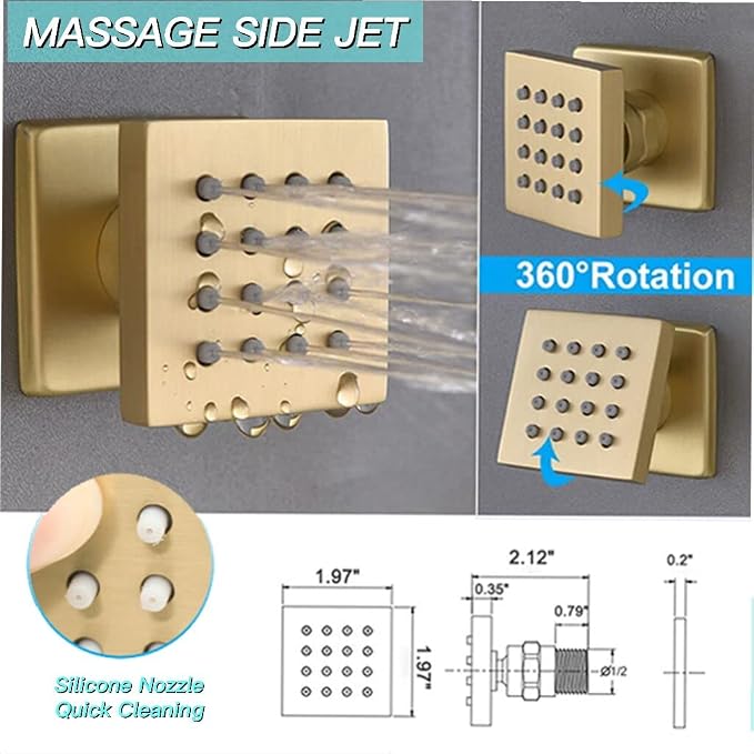 Brushed Gold Shower System - Image 9