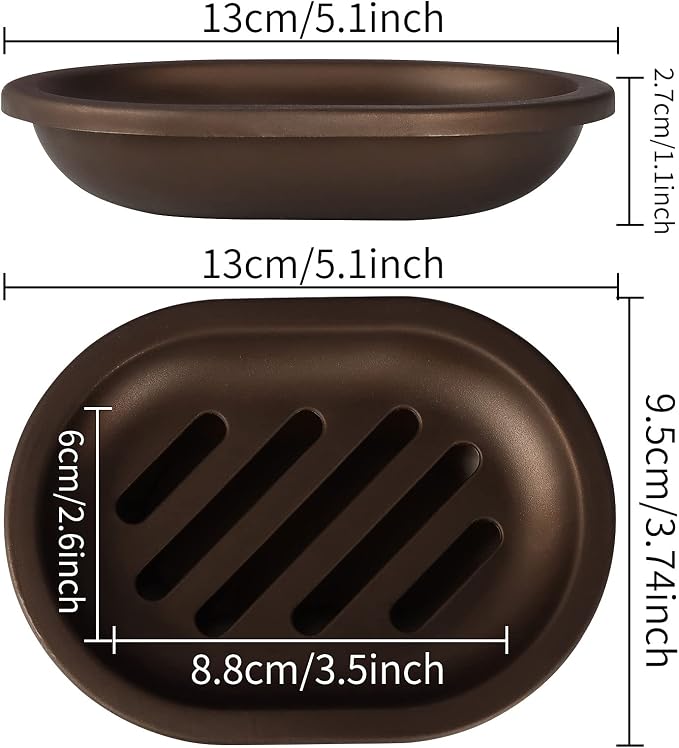 Topsky 2 Pcs Soap Dish for Shower, Double Layer Draining Soap Box - Image 2