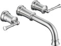 Wall Mount Tub Filler with Rough-in Valve, High Flow Brass Roman Tub Faucet 2 by HANGORO